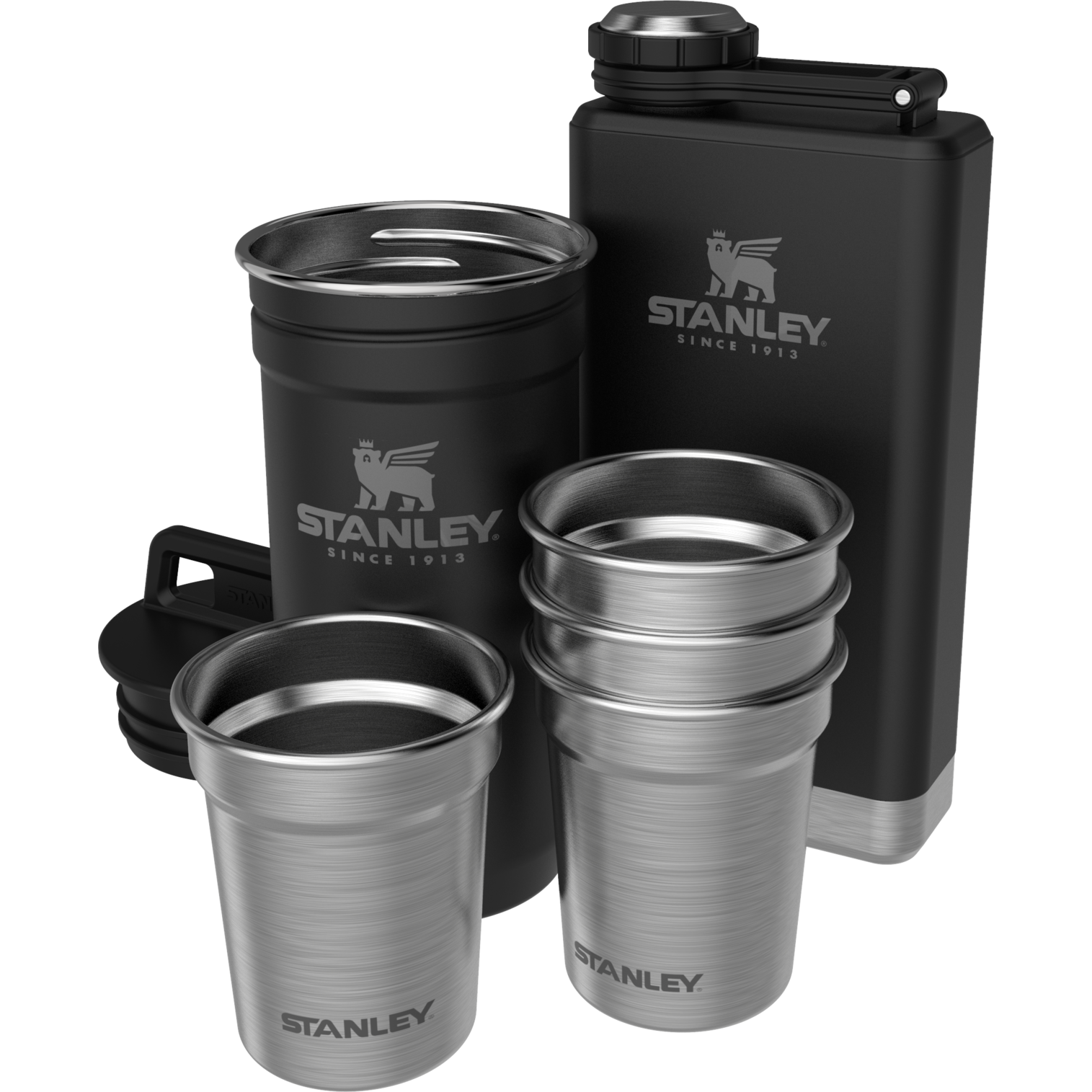 Adventure Pre-Party Shot Glass + Flask Set