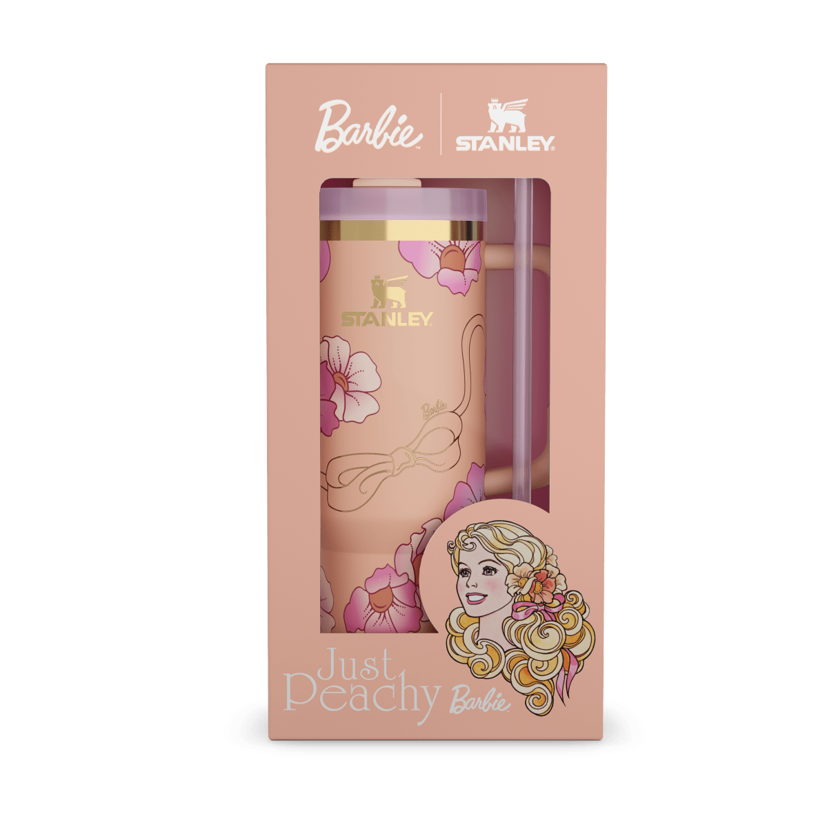 The Barbie x Stanley '80s Peaches 'N Cream Quencher | 40 OZ - Image 3